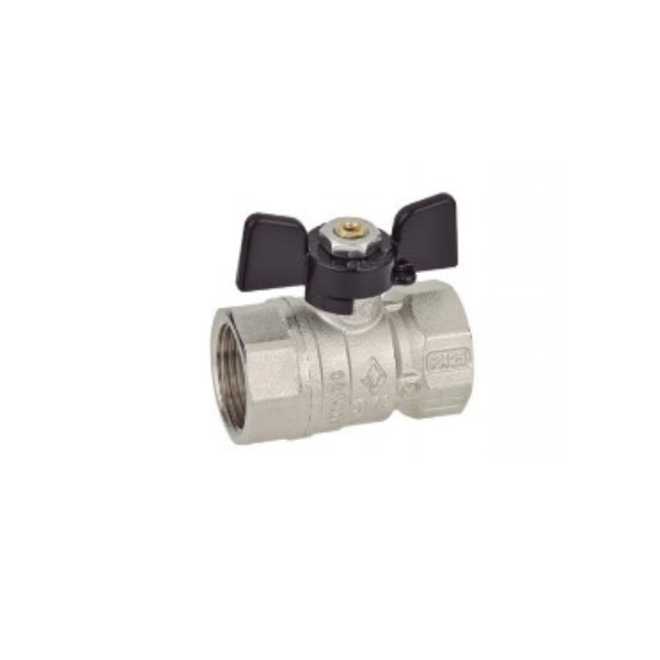 Válvula esfera  1/2" f/f  c/ manipulo borboleta
