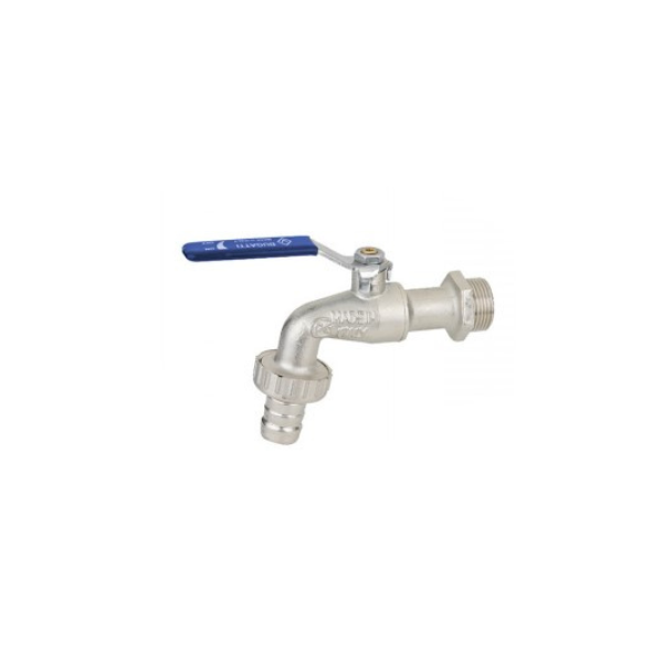 Torneira de esfera c/junção 1"x1.1/4"c/manipulo de aço inóx