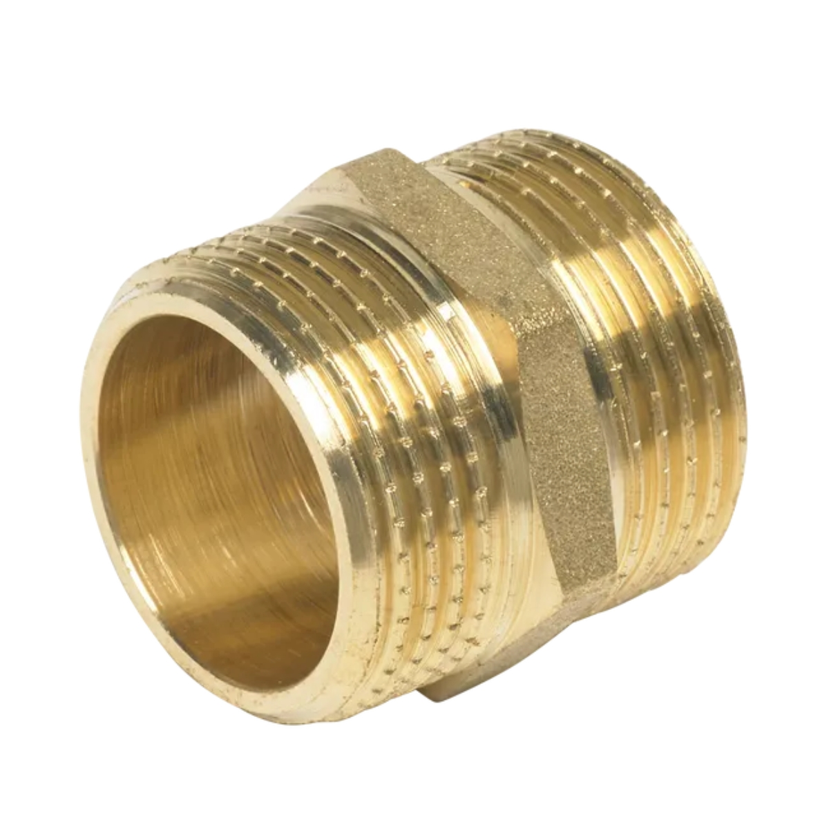 Casquilho duplo 1.1/2" MM HEXAGONAL LATÃO ROSCADO