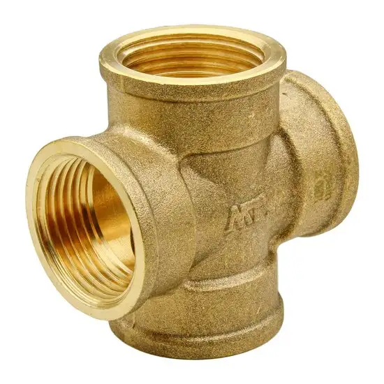 CRUZETA 1" 90º LATÃO ROSCADO