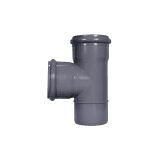 Te redução 90X75 87º 30' DIN PVC Fersil
