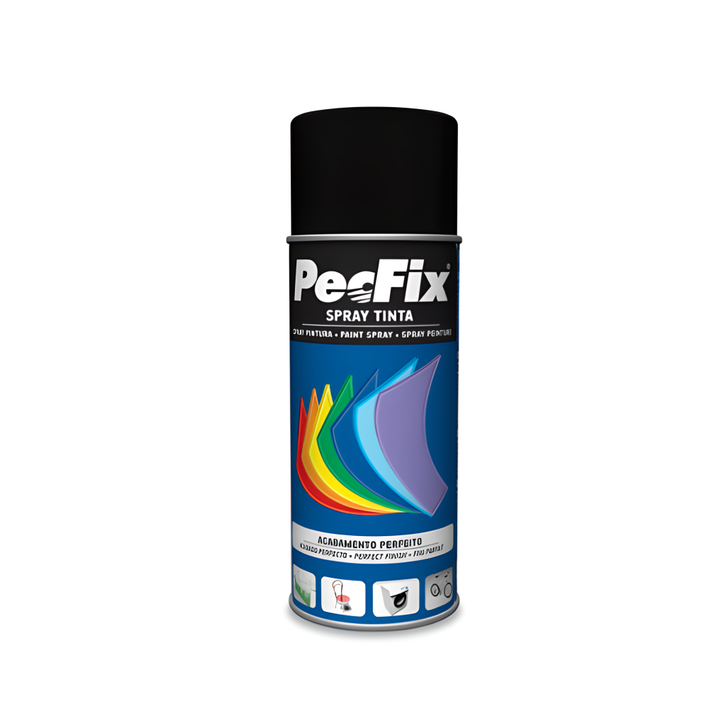 Spray acrílico Preto Pecfix 
