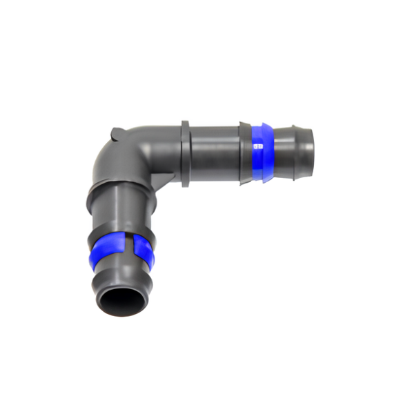 Joelho canelado com anel fixação 16 X 16 mm