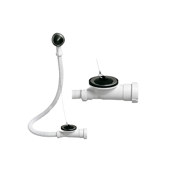 Válvula Banheira 1 ½" x 40 c/ Saída horizontal; orientável com porca Ø 40 Jimten