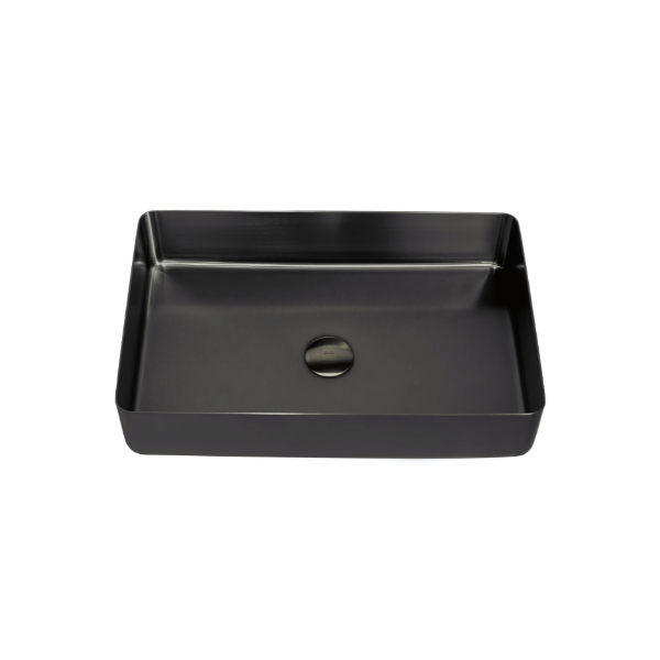 Lavatório de Pousar Retangular com Válvula VITTA Gun Metal