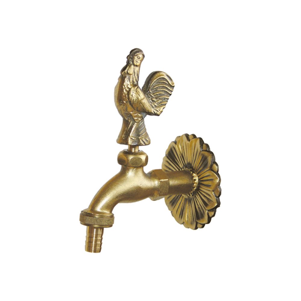 Torneira Decorativa Galo c/ Junção Latão 1/2x3/4