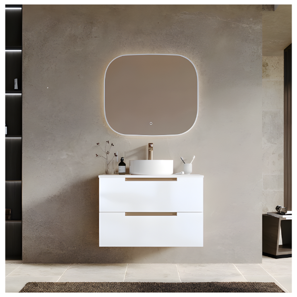 Móvel LOFTY Suspenso Branco c/ puxador Gold