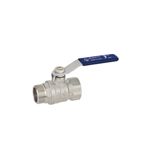 Válvula esfera 1.1/2" M/F  latão c/ manipulo inóx