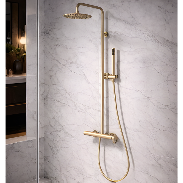 Marselha Coluna de duche Ouro mate