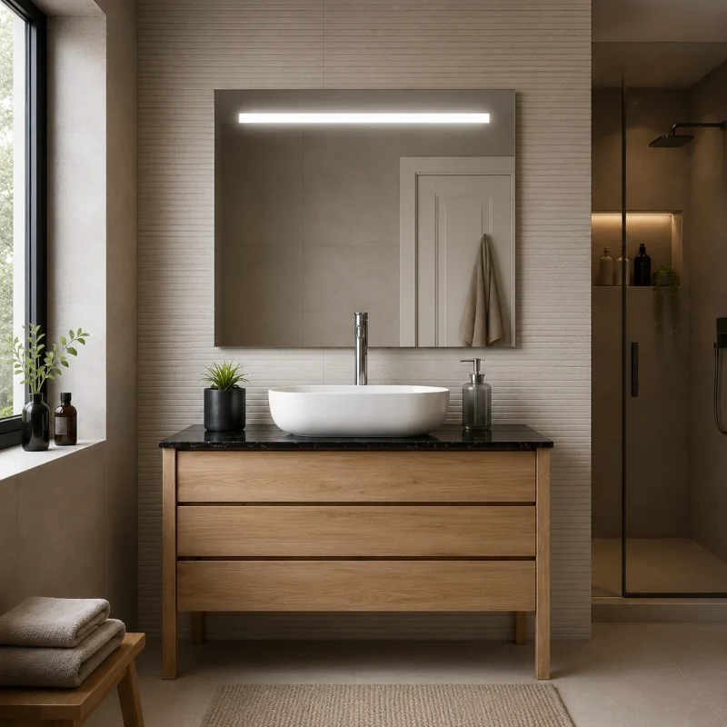 Espelho Nicosia Touch LED c/ desenbaciador Aquore
