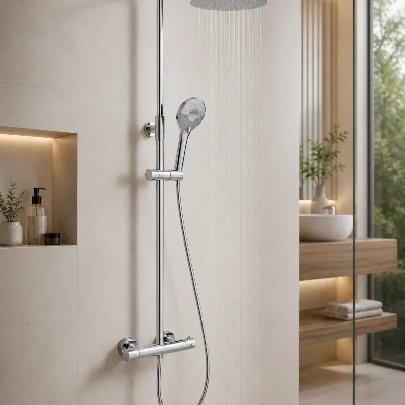Coluna de Duche UP! URBAN Cromada Termostática extensível
